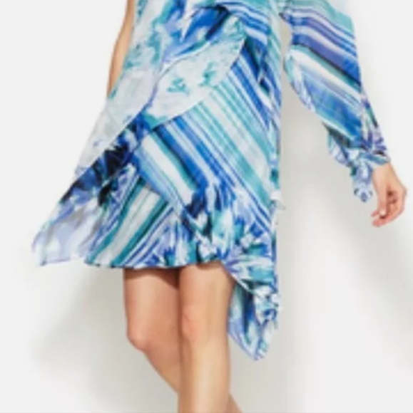 BCBG Maxazaria silk chiffon "Gigi" dress L - Picture 3 of 9